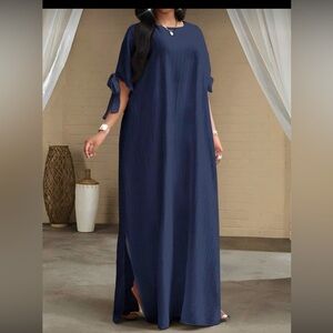 Elegant Navy Blue Maxi Dress